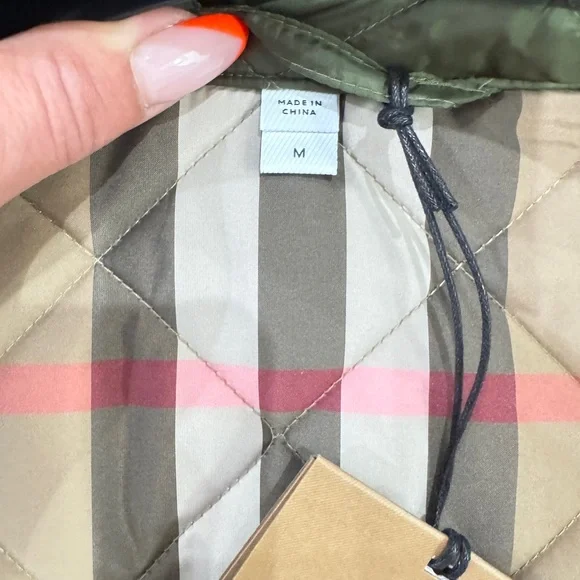 Burberry Quilted Women's Jacket Dark Olive NEW